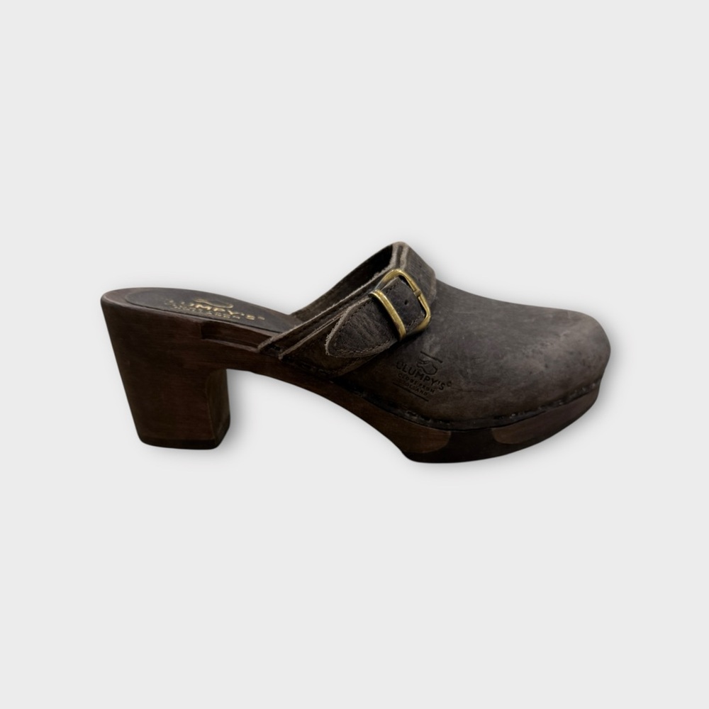 Clumpy’s Brown Leather Clogs From Holland with Buckle 36